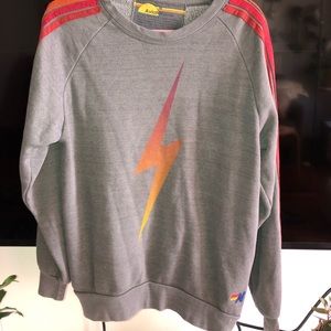 Aviator nation bolt unisex stripe sweater M